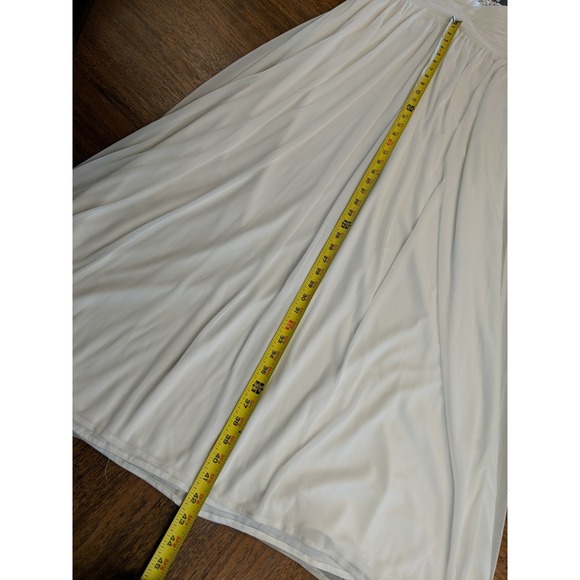 David's Bridal Size 10 Ivory Strapless Full Length Long Wedding Dress Beaded - Picture 6 of 16